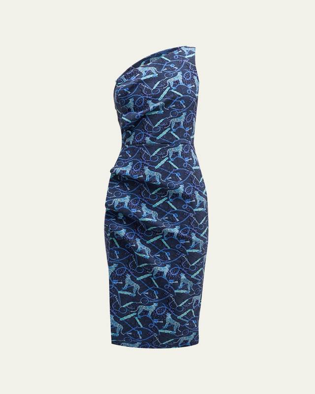 Ruffle One-Shoulder Bodycon Dress